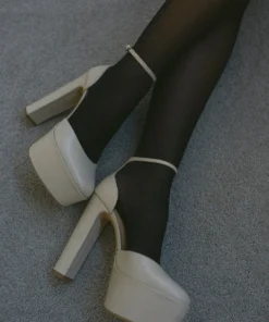 Tony Bianco Jagged Vanilla Capretto 14cm Heels New Arrivals