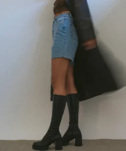 Tony Bianco Tibby Black Venice/Black Venezia 9cm Calf Boots