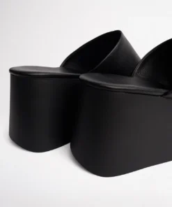 Tony Bianco Tegan Black Sheep Nappa 9.5cm Wedges