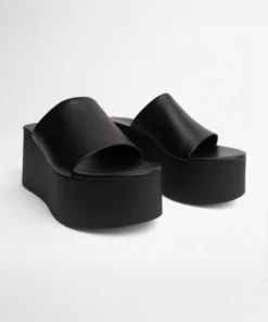 Tony Bianco Tegan Black Sheep Nappa 9.5cm Wedges