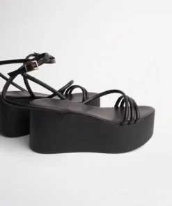 Tony Bianco Tory Black Sheep Nappa 9.5cm Wedges