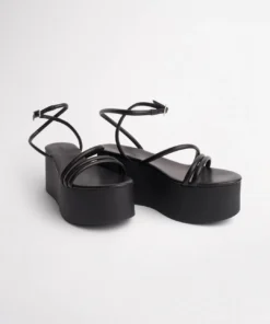Tony Bianco Tory Black Sheep Nappa 9.5cm Wedges