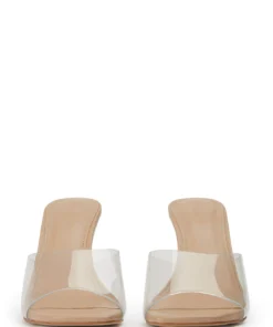 Tony Bianco Alessi Clear Vinylite/Skin 10cm Wedges