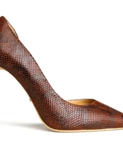 Tony Bianco Alyx Choc Snake 10.5cm Heels