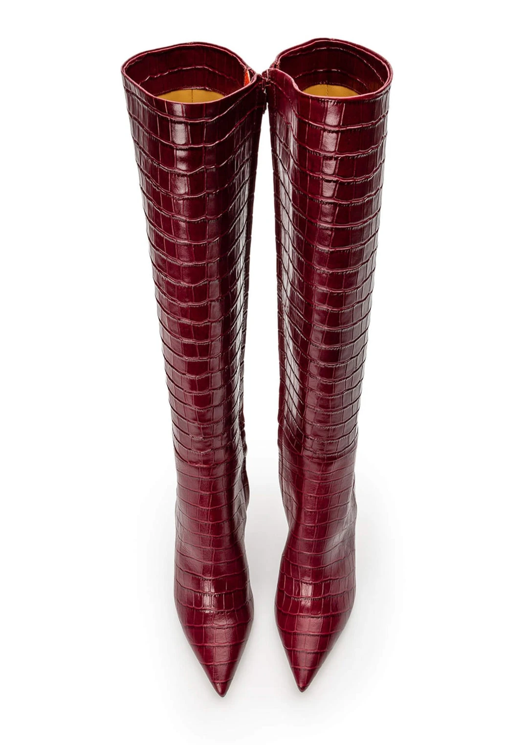 Tony Bianco Apollo Bordeaux Croc 10.5cm Calf Boots 6 Tony Bianco Apollo Bordeaux Croc 10.5cm Calf Boots