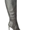 Tony Bianco Shoes Apollo Grey Croc 10.5cm Calf Boots 2 Tony Bianco Shoes Apollo Grey Croc 10.5cm Calf Boots