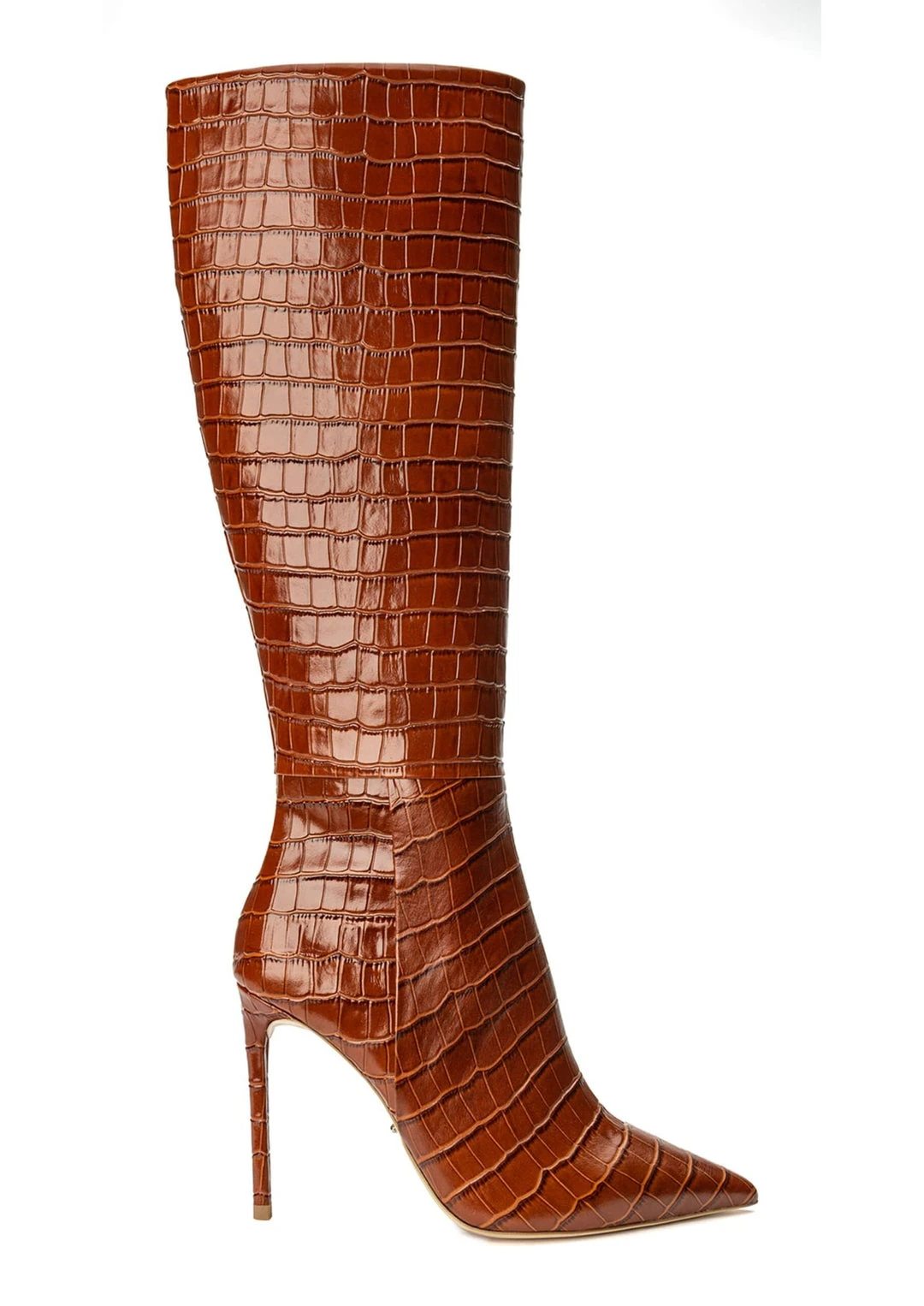 Tony Bianco Apollo Tan Croc 10.5cm Calf Boots Shoes 3 Tony Bianco Apollo Tan Croc 10.5cm Calf Boots Shoes