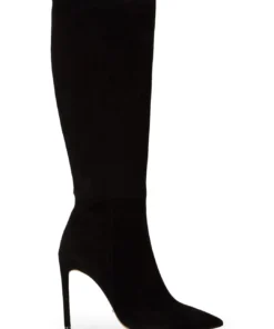 Tony Bianco New Arrivals Apollo Black Suede 10.5cm Calf Boots