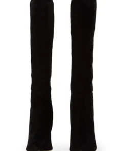 Tony Bianco New Arrivals Apollo Black Suede 10.5cm Calf Boots