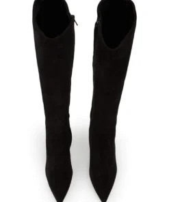 Tony Bianco New Arrivals Apollo Black Suede 10.5cm Calf Boots