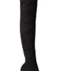 Tony Bianco Avah Black Stretch Suede 10.5cm Long Boots 1 Tony Bianco Avah Black Stretch Suede 10.5cm Long Boots