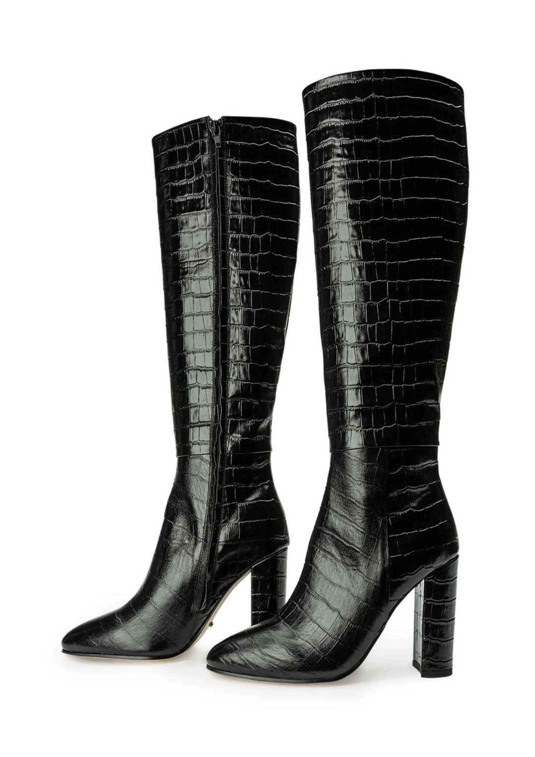 Tony Bianco Bellez Black Croc 9.5cm Calf Boots 6 Tony Bianco Bellez Black Croc 9.5cm Calf Boots