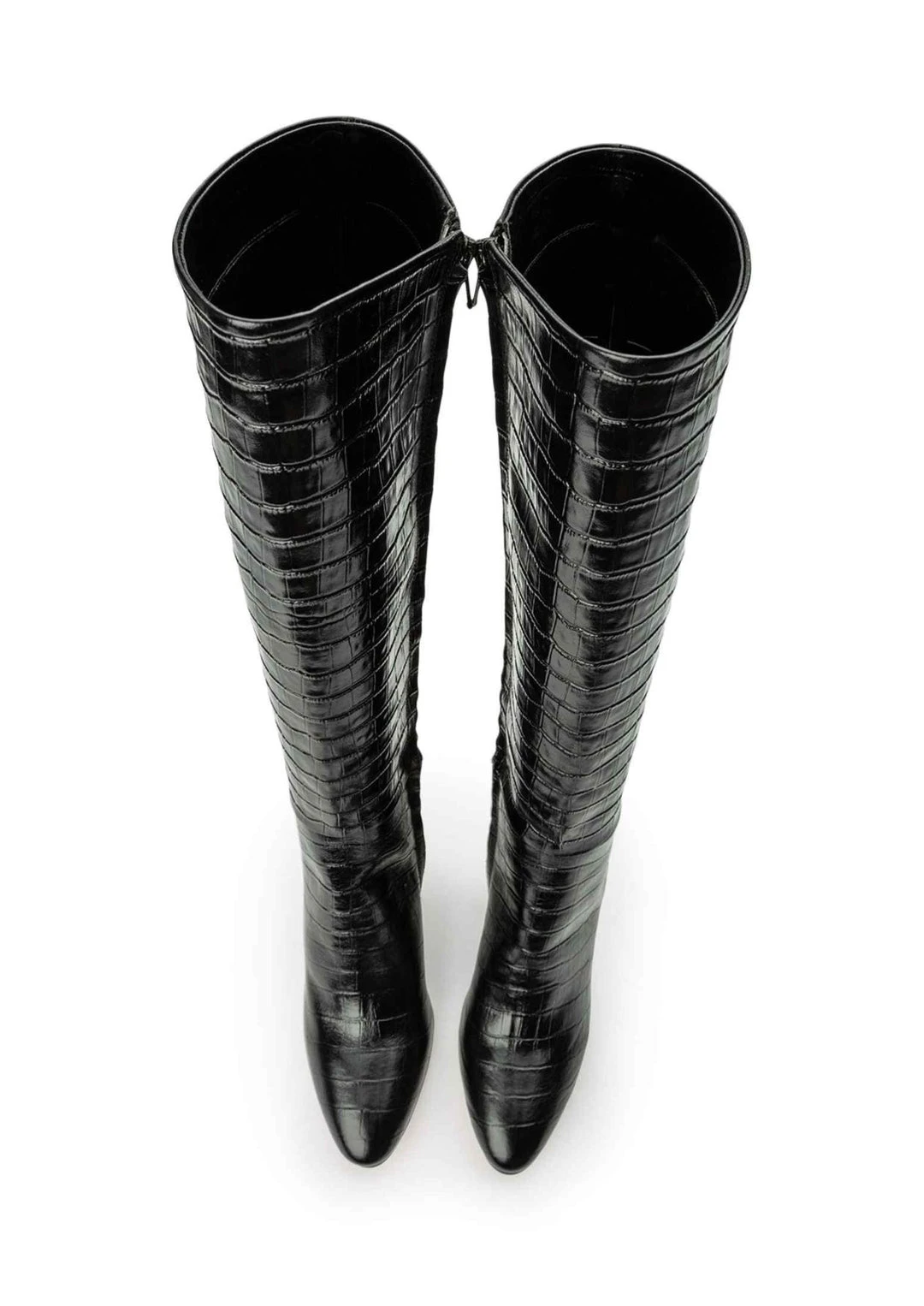 Tony Bianco Bellez Black Croc 9.5cm Calf Boots 4 Tony Bianco Bellez Black Croc 9.5cm Calf Boots
