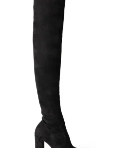 Tony Bianco Bloom Black Stretch Suede 9.5cm Long Boots Hot List