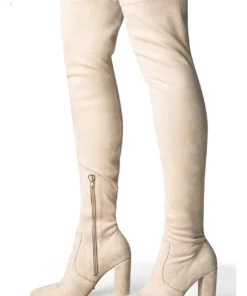 Tony Bianco Shoes Bloom Malt Stretch Suede 9.5cm Long Boots