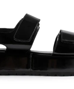 Tony Bianco Chevy Black Hi Shine 4cm Sandals Shoes