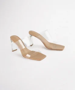 Tony Bianco Chicago Clear Vinylite/Skin Nappa 8.5cm Heels Best Sellers