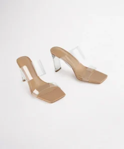 Tony Bianco Chicago Clear Vinylite/Skin Nappa 8.5cm Heels Best Sellers