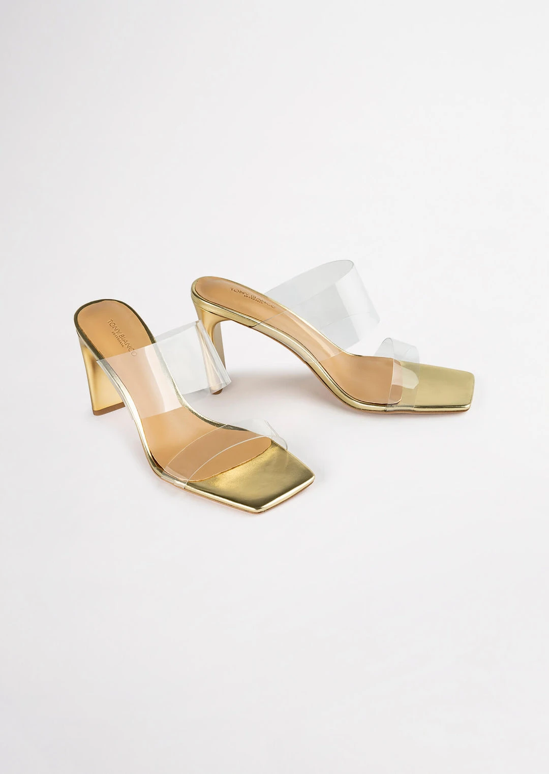 Tony Bianco Hot List Chicago Clear Vinylite/Gold 8.5cm Heels 4 Tony Bianco Hot List Chicago Clear Vinylite/Gold 8.5cm Heels