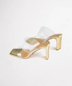 Tony Bianco Hot List Chicago Clear Vinylite/Gold 8.5cm Heels 11 Tony Bianco Hot List Chicago Clear Vinylite/Gold 8.5cm Heels