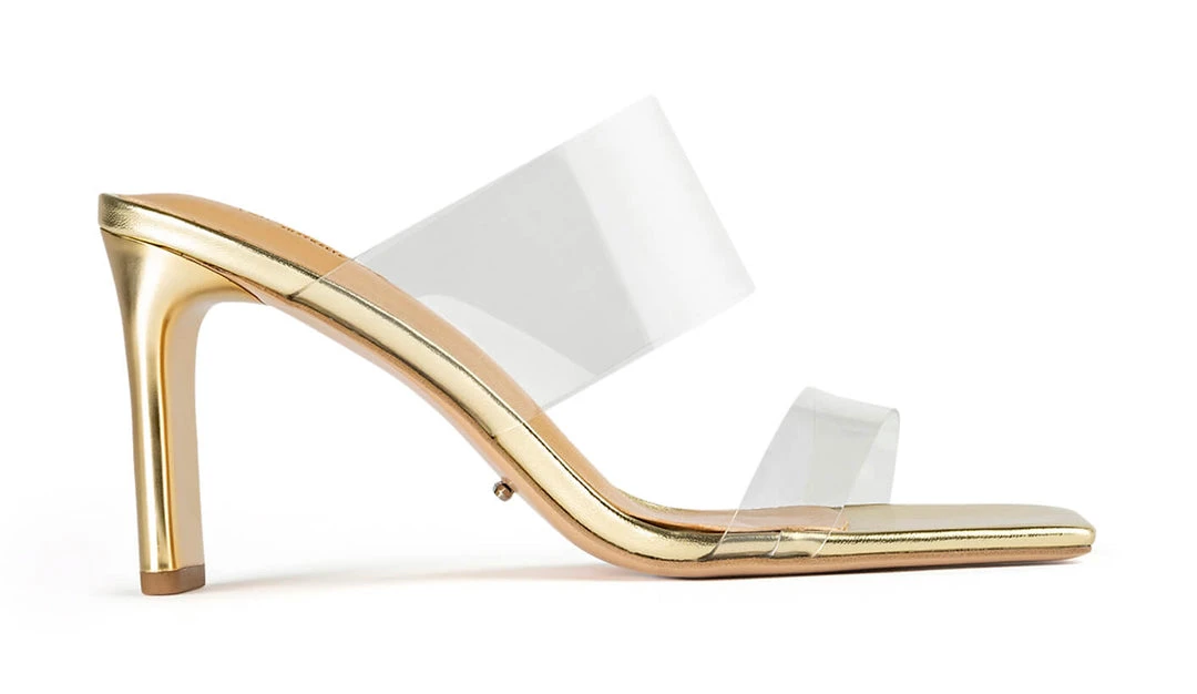 Tony Bianco Hot List Chicago Clear Vinylite/Gold 8.5cm Heels 3 Tony Bianco Hot List Chicago Clear Vinylite/Gold 8.5cm Heels