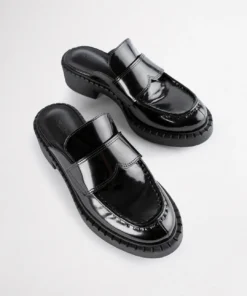 Tony Bianco Chime Black Hi Shine 4.5cm Casual Shoes