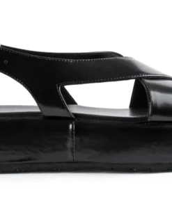 Tony Bianco Shoes Ciara Black Hi Shine 4cm Sandals