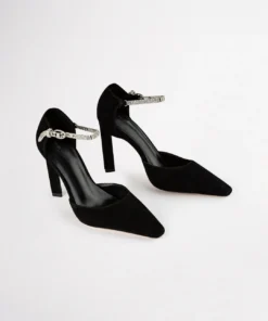 Tony Bianco Eliza Black Suede 10.5cm Heels Shoes
