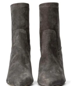 Tony Bianco Ellie Steel Suede 8.5cm Ankle Boots Shoes