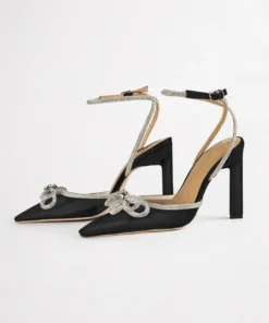Tony Bianco Elsie Black Satin 10.5cm Heels Hot List