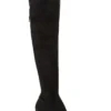 Tony Bianco Estella Black Stretch Suede 8.5cm Long Boots