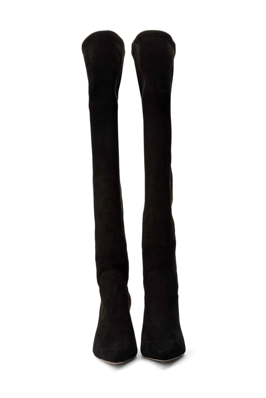 Tony Bianco Estella Black Stretch Suede 8.5cm Long Boots 7 Tony Bianco Estella Black Stretch Suede 8.5cm Long Boots