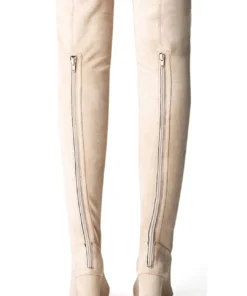 Tony Bianco Shoes Estella Malt Stretch Suede 8.5cm Long Boots