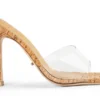 Tony Bianco Fame Clear Vinylite/Cork 10.5cm Heels Shoes