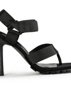 Tony Bianco Shoes Fia Black Webbing 11cm Heels