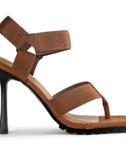 Tony Bianco Shoes Fia Tan Webbing 11cm Heels