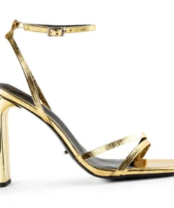 Tony Bianco Hot List Fiance Gold Foil 11cm Heels