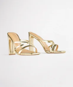Tony Bianco Fior Gold Nappa Metallic 11cm Heels