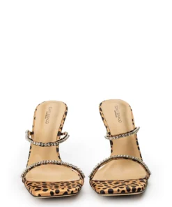 Tony Bianco Fletcher Leopard Satin 10.5cm Heels Shoes