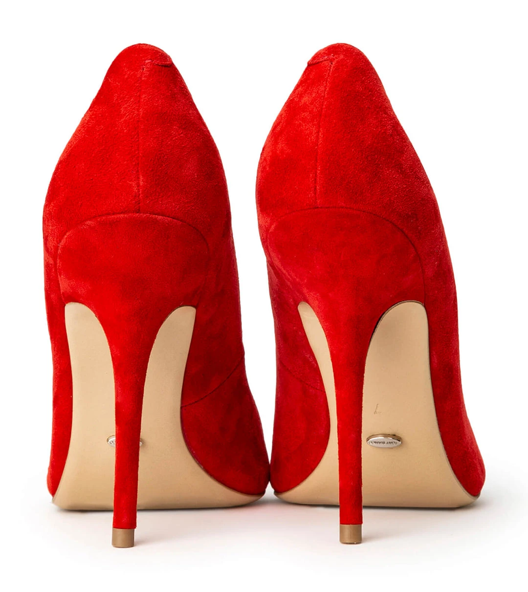 Tony Bianco Shoes Glamma Red Suede 11cm Heels 6 Tony Bianco Shoes Glamma Red Suede 11cm Heels