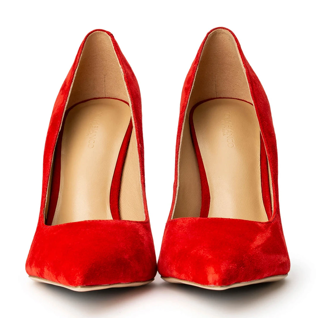 Tony Bianco Shoes Glamma Red Suede 11cm Heels 5 Tony Bianco Shoes Glamma Red Suede 11cm Heels