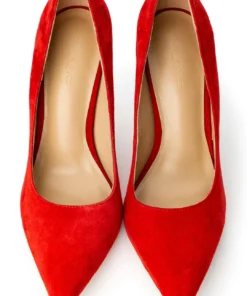 Tony Bianco Shoes Glamma Red Suede 11cm Heels