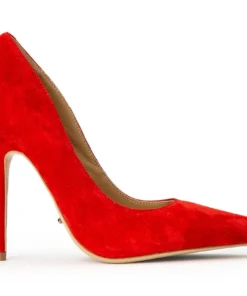 Tony Bianco Shoes Glamma Red Suede 11cm Heels