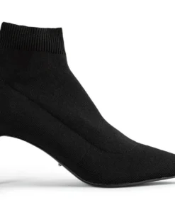 Tony Bianco Gwen Black Sock Knit 6.5cm Ankle Boots Best Sellers