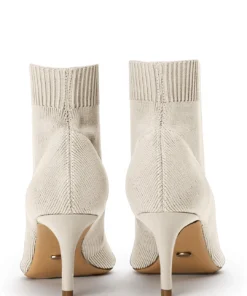 Tony Bianco Gwen Vanilla Sock Knit 6.5cm Ankle Boots Shoes