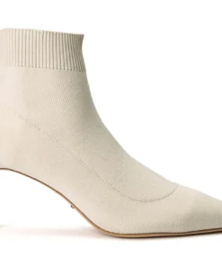Tony Bianco Gwen Vanilla Sock Knit 6.5cm Ankle Boots Shoes