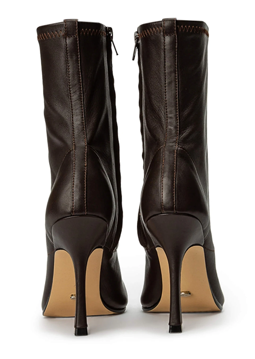 Tony Bianco Halsey Chocolate Nappa 10.5cm Ankle Boots 8 Tony Bianco Halsey Chocolate Nappa 10.5cm Ankle Boots