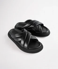 Tony Bianco Shoes Jager Black Nappa 3cm Sandals