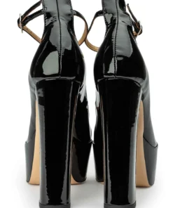 Tony Bianco Jaguar Black Patent 14cm Heels