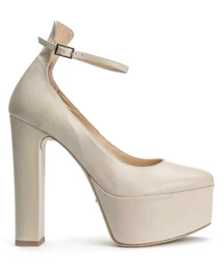 Tony Bianco Hot List Jaguar Vanilla Capretto 14cm Heels